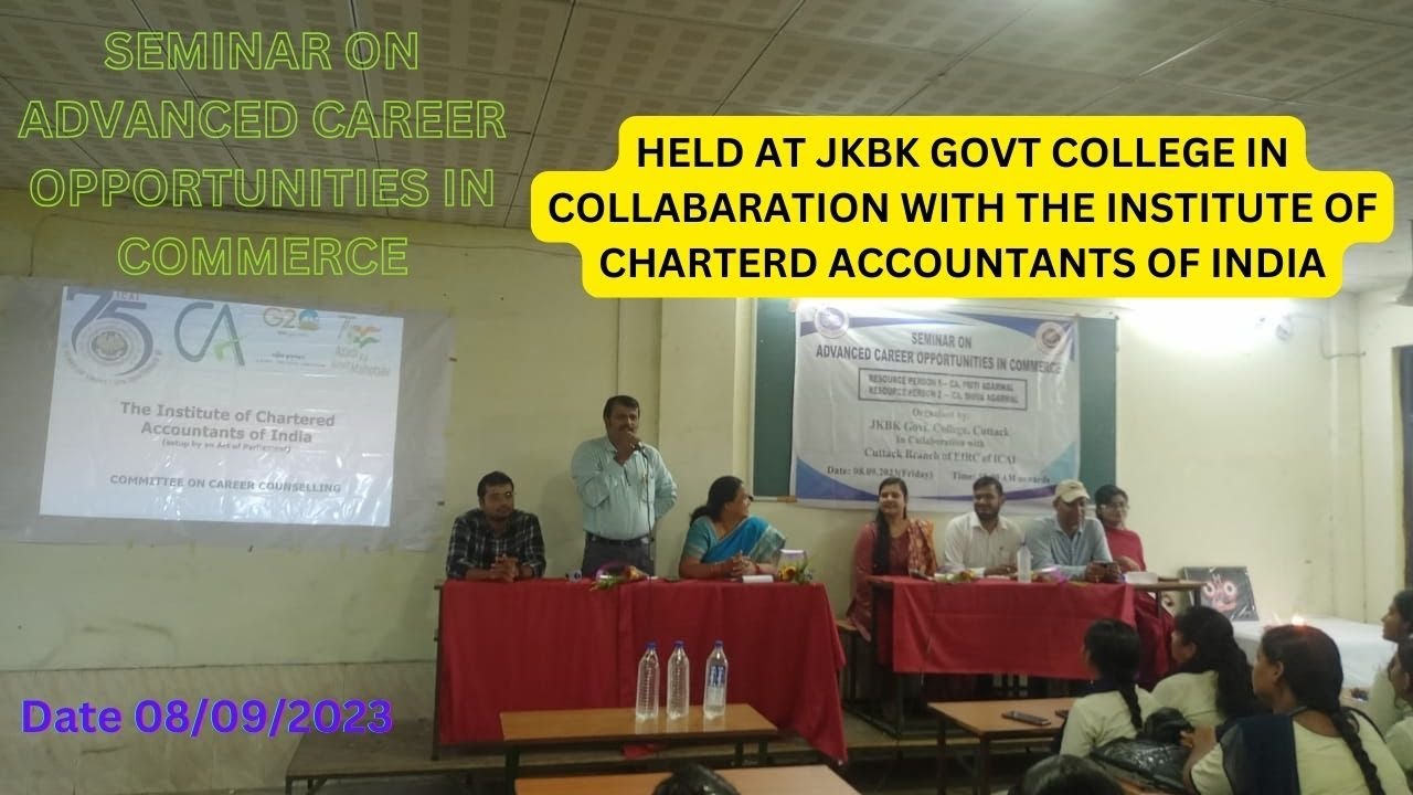 Seminar in JKBK GOVT COLLEGE with Collaboration with The Institute of