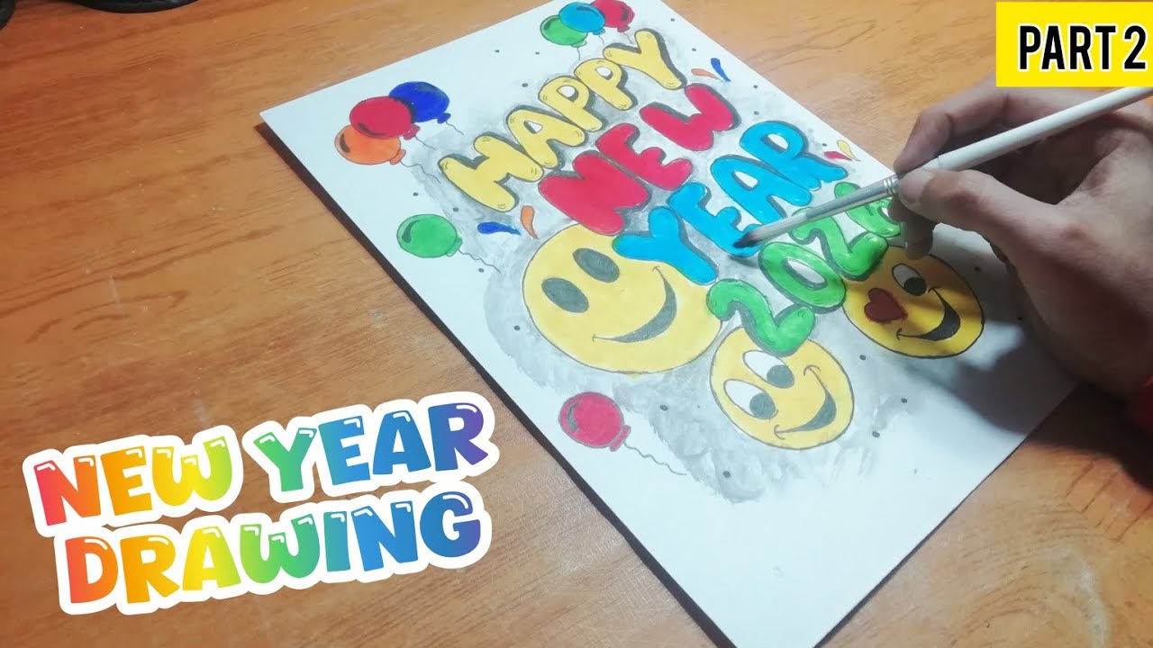 Happy New Year 2026 Drawing ||Tutorial video