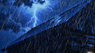 Night Thunderstorm & Gentle Rain on Cabin Roof | Harmony Sounds for Deep Sleep