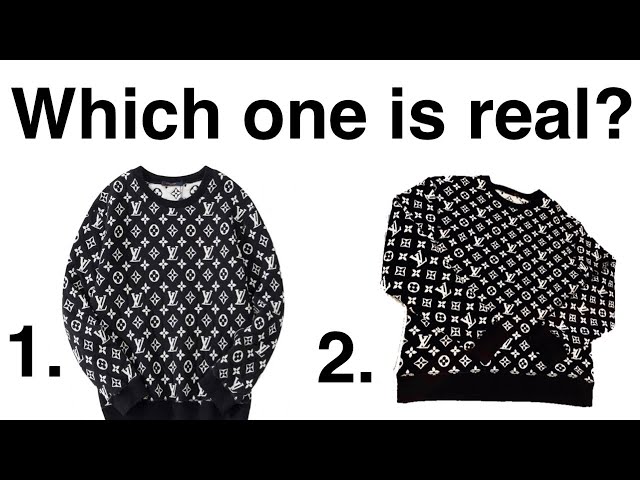 Real vs fake: Legit check Louis vuitton full monogram sweater. 