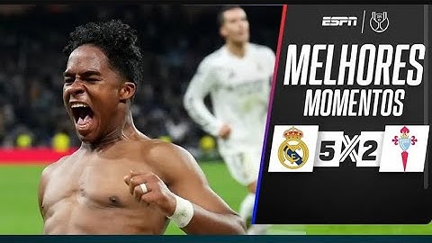 ENDRICK DESTRÓI COM GOLAÇO DE CALCANHAR, e Real Madrid vence o Celta nas oitavas da Copa do Rei 🔥