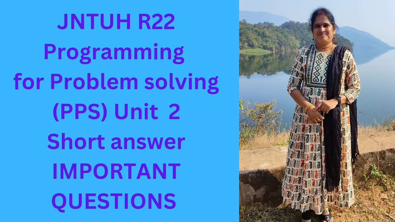 programming for problem solving notes pdf jntuh r22