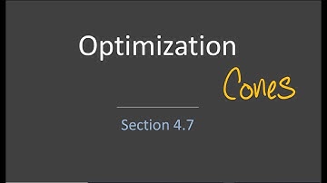 4.5 Optimization 2: Cones