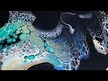 (176)Acrylic Pouring Swipe Technique with one stroke!