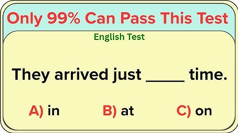 English Grammar Test ✨ 99% Can