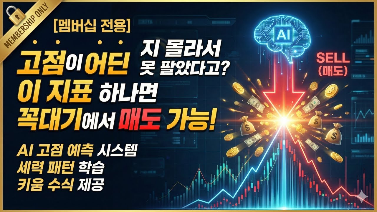 [멤버십 전용] “고점이 어딘지 몰라서 못 팔았다고?”… 이 지표 하나면 꼭대기에서 매도 가능!