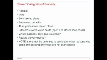 Unclaimed Property 101 - Fundamental Concepts