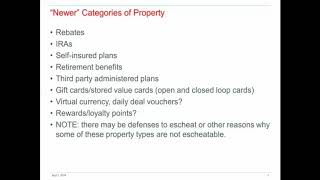 Unclaimed Property 101 - Fundamental Concepts