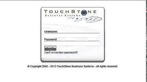 TouchStone Implementation Guide - Step 1
