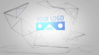 Wireframe reveal logo intro