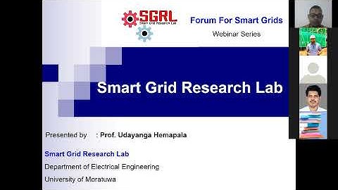 SGRG Webinar Series - Introduction by Prof. K. T. M. Udayanga Hemapala