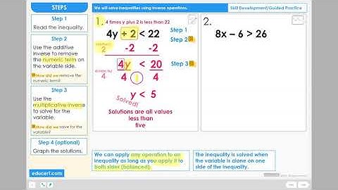 Lesson 3.8 - Solve Inequalities - Both Inverses (Skill Development Part 1 of 2)