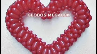 GLOBOS EN FORMA DE CORAZON 3D CON MEGALEX 1 DE 2