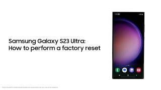 Galaxy S23 Ultra: How to perform a factory reset | Samsung screenshot 4