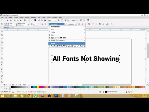 All Fonts Is Not Showing In Coreldraw Solve Without Reinstall coreldraw Tutorial In Hindi