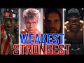Ranking rockycreed opponents from weakest to strongest