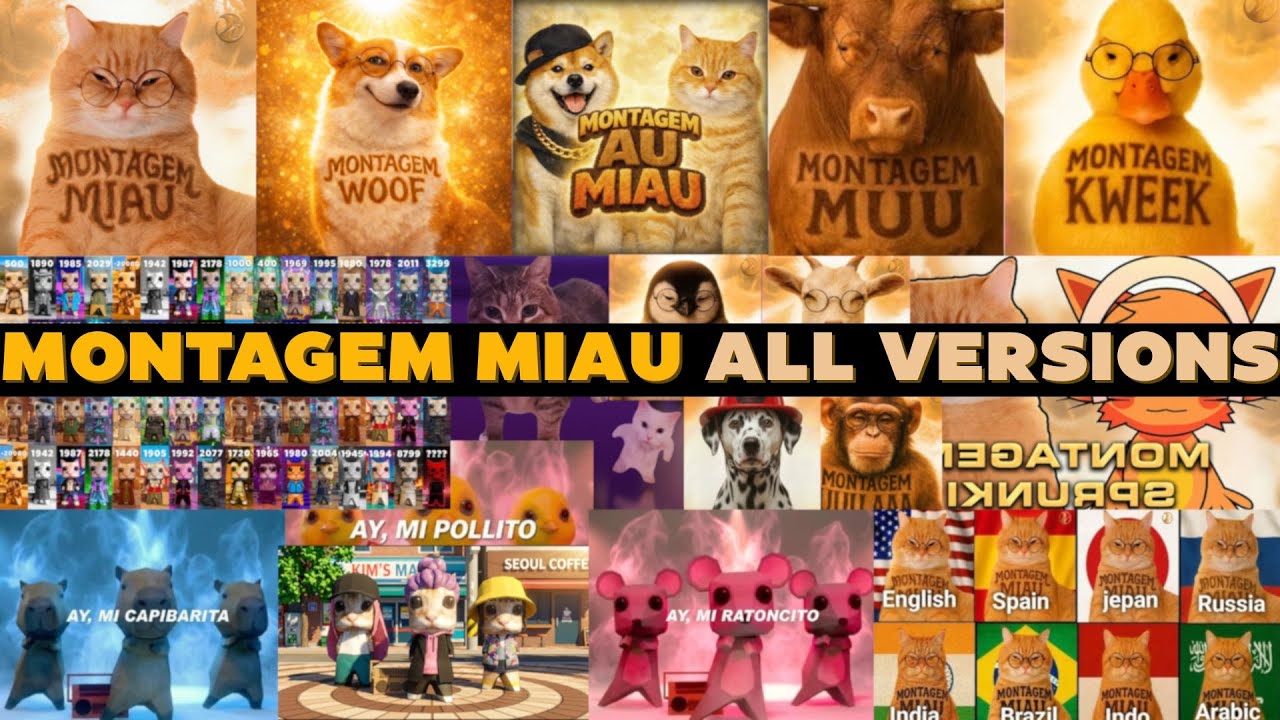 MONTAGEM MIAU 😼 | AY MI GATITO MIAU MIAU | ALL VERSIONS (Animal Phonk Gallore)