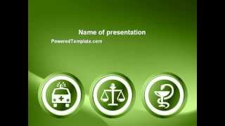 Signs Of Medicine In A Green Colors PowerPoint Template by PoweredTemplate.com