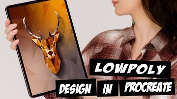 Low Poly Design in Procreate - Deer Drawing Tutorial