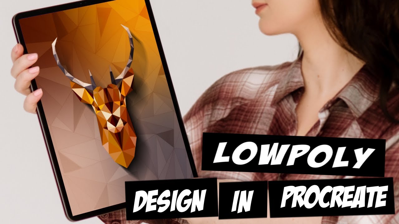 Low Poly Design in Procreate - Deer Drawing Tutorial - YouTube