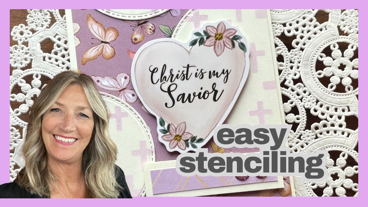 At the Cross Stencil from @Not2ShabbyShop 