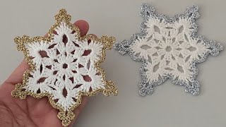 ❄️ Looking for a Crochet Snowflake Ornament? Here’s a Simple Tutorial!