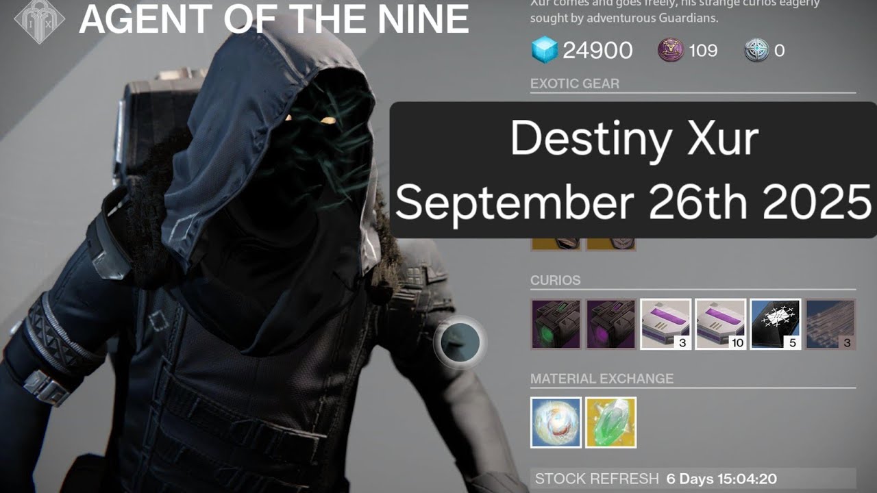 Destiny Xur September 26th 2025