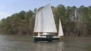 Bolger Martha Jane sail test run