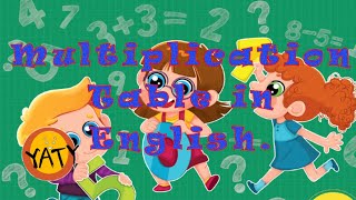Learning English. Multiplication Table In English. Yaty