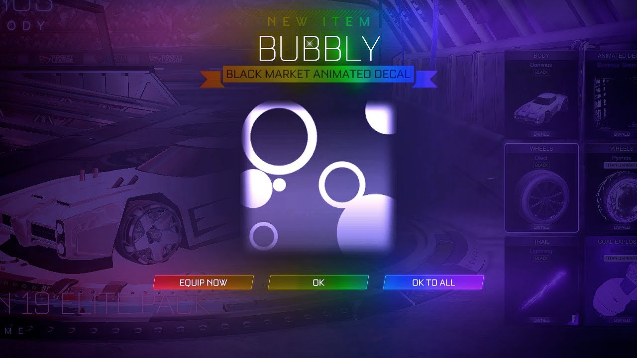 PLAYING ROCKET LEAGUE WITH THE BUBBLY DECAL!