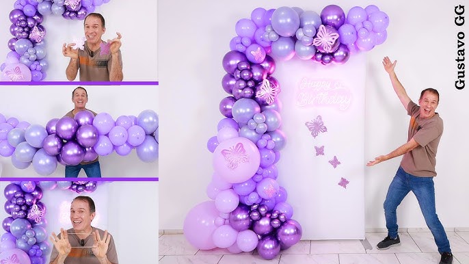 how to make balloon arch WITHOUT STAND 