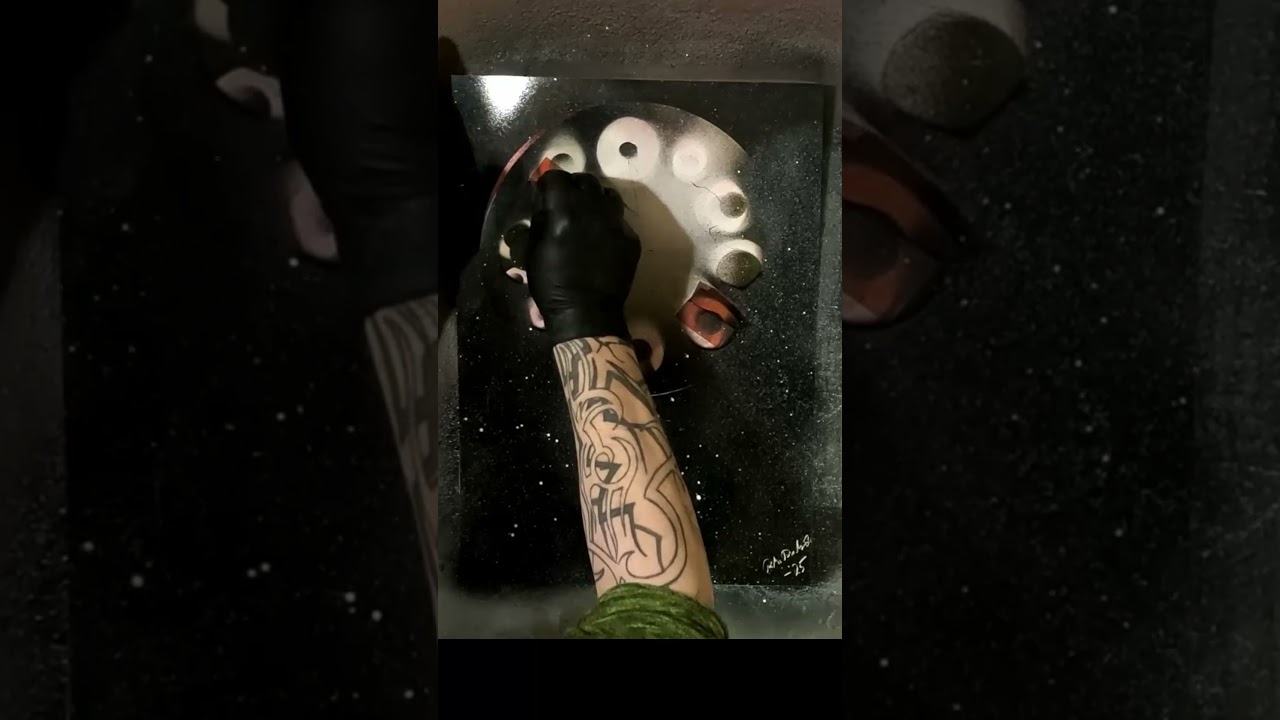 The Red Silence - spray paint art tutorial