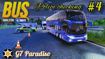 Police Checking in Marcopolo G7 Paradiso | Double Decker Bus | Bus simulator Ultimate | Gameplay #4