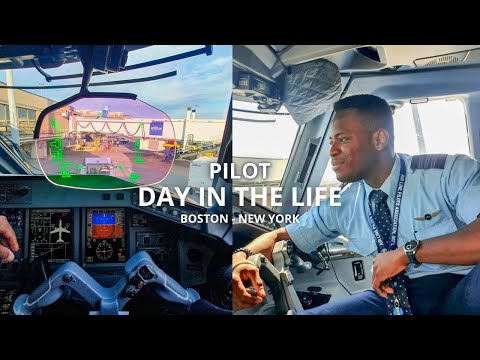 Day in the Life as a Major US AIRLINE PILOT - Boston to New York | Embraer E190