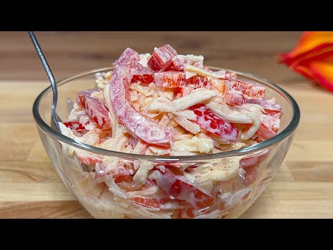 видео: Рецепт салата, который взорвал Интернет! Очень вкусный салат Красное море!