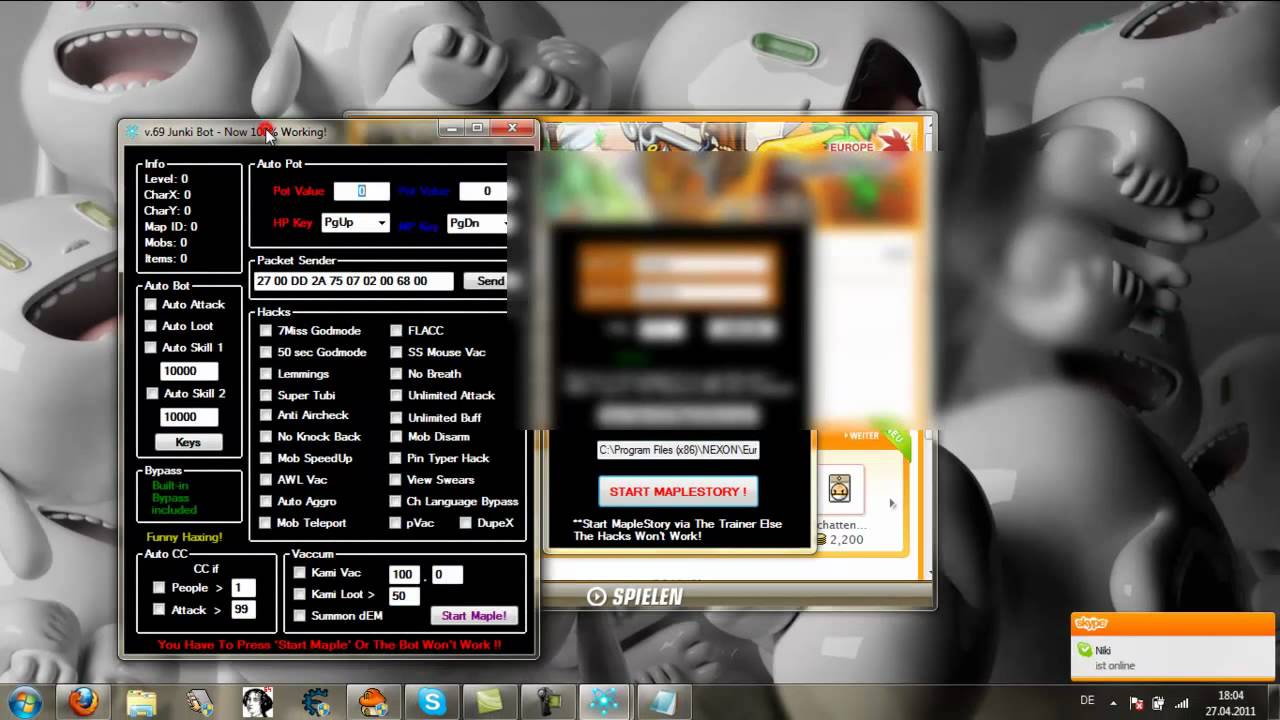 MapleStory Europe (eMS) v81 Junki Bot Hack - 
