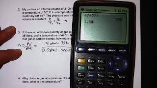 Some mixed gas laws problems