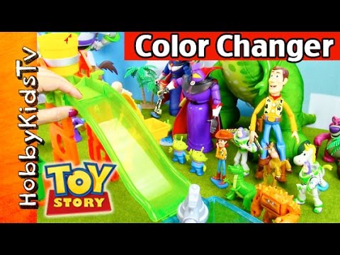 Toy Story COLOR CHANGER Toys! Slide N Surprise Playground Set by