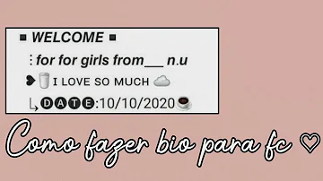 Como fazer uma bio no Instagram para FC?