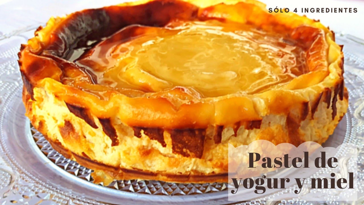 PASTEL de YOGUR y MIEL, 4 INGREDIENTES Y 5 MINUTOS!!
