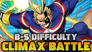 ALLMIGHT CLIMAX BATTLE! EASY B-S CLEAR GUIDE! | My Hero Ultra Impact