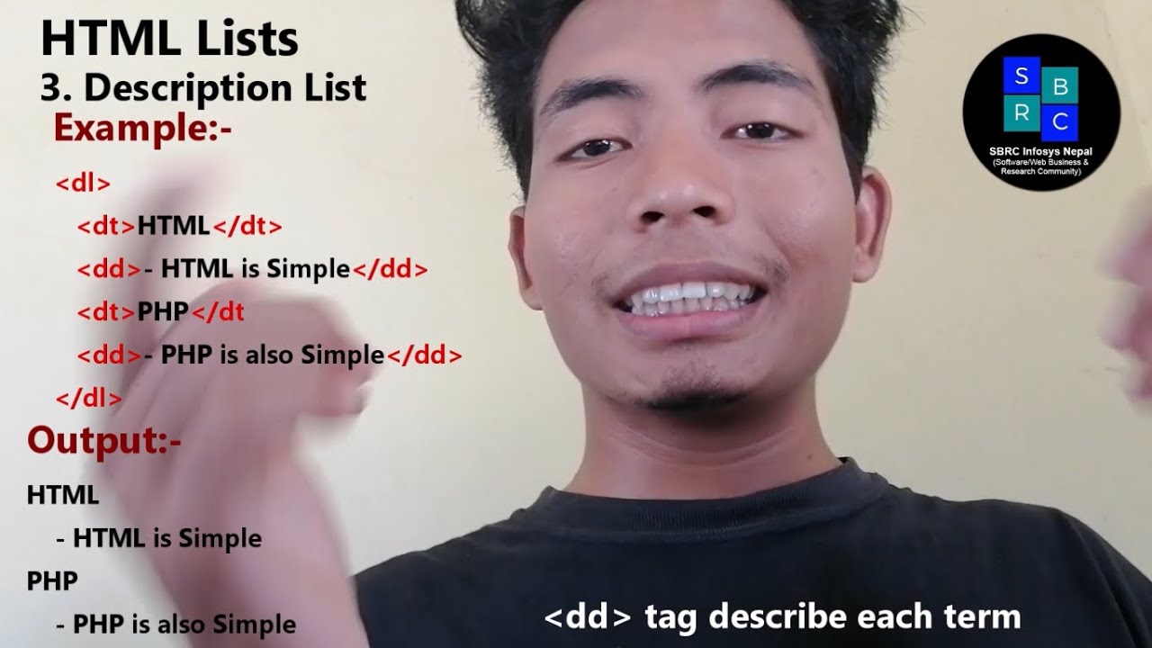 06 Front End Development (HTML List and Link with English subtitles - YouTube