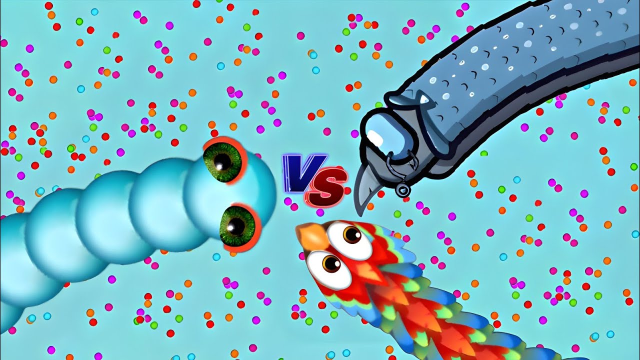 Snake Io 🐍 Shark Crewmate Vs Feather Boa + Slushy Snake Skin Epic Snakeio Gameplay