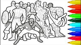 The Marvel meeting before Christmas Coloring pages