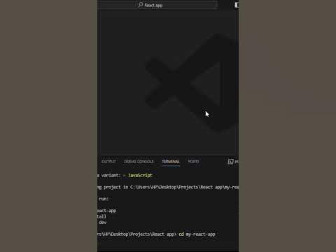 How to install and run React js in vscode #javascript #reactjs - YouTube