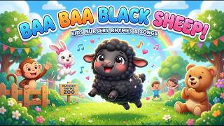 Baa Baa Black Sheep Kids Song 🐑 | AtoZ Zoo Nursery Rhyme | Fun Animal Song for Children