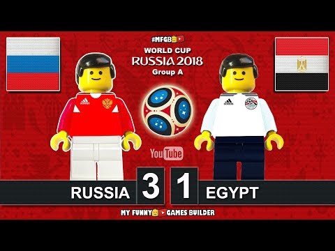 Russia vs Egypt 3-1 • World Cup 2018 (19/06/2018) All Goals Highlights Lego Football