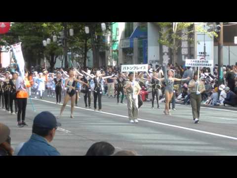 博多どんたく2016　バトンプレイス、九産大付属九産高　P5040279