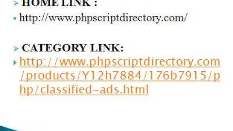Classified Ads Script, PHP Classified Script, Classified Ads Script PHP