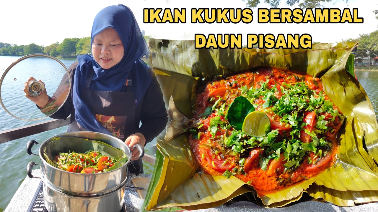 IKAN BAWAL KUKUS BERSAMBAL||KUKUS DALAM DAUN PISANG SANGAT WANGI ...